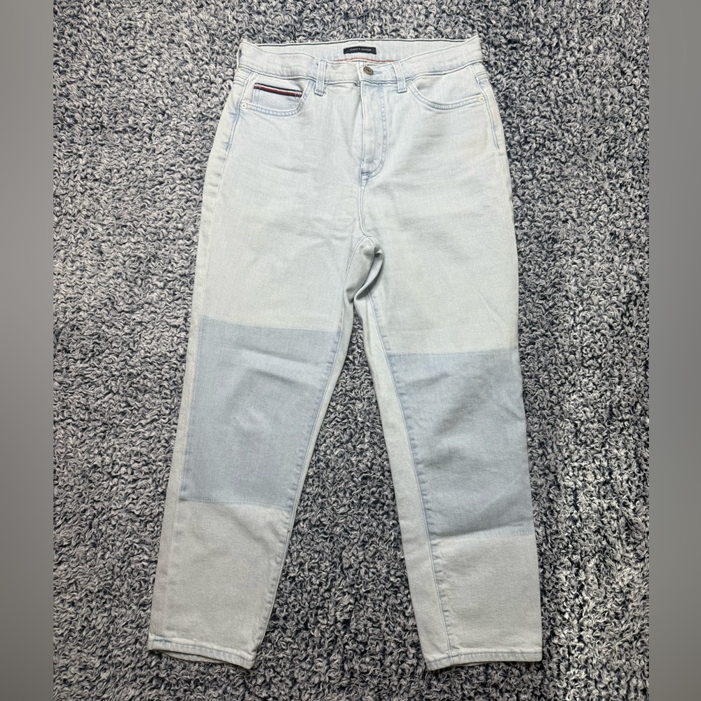 Tommy Hilfiger High Rise Slim Ankle Light Wash Two Tone Women’s Jeans